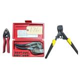 ROPER WHITNEY NO. 5 JR. HAND PUNCH, 2 PAIRS OF CRIMPERS