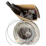 PLASTIC TUBING W/ SMALL ASSORTMENT OF PLUMBING FITTINGS AND ACCESSORIES