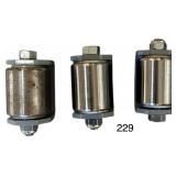 3 OF WELD-ON ROLLERS FOR TRAILER W/ GREASE FITTINGS