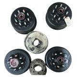 SET OF 4 LIPPERT 8,000LBS. RATING HUBS W/ STUDS & PRE-GREASED BEARINGS