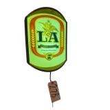 VINTAGE ANHEUSER-BUSCH L.A. PREMIUM PILSNER BEER LIGHTED SIGN - SOME SCRATCHING ON FRONT