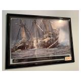 LE SIÈCLE DU BELEN FLOATING PRINT APPROX. 42” X 31.25” OVERALL, GULF OF MEXICO FRAMED PRINT APPROX. 32” X 26” OVERALL