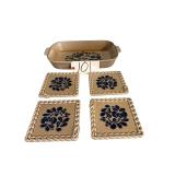 4 PFALTZGRAFF YORKTOWNE STONEWARE TRIVETS, PFALTZGRAFF YORKTOWNE STONEWARE 9” X 13” BAKING DISH