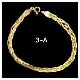 14K YELLOW GOLD BRACELET, APPROXIMATELY 6 3/4" - 2.50 GRAMS
