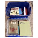 2 TOTES CHOCK-FULL OF BOOKS TO INCLUDE RIFLE & HANDGUN, MODERN LITERATURE, ALASKA, FISHING BOOKS, 1991 AUDUBON NATURE YEARBOOK, ETC.