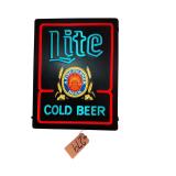 VINTAGE MILLER LITE COLD BEER LIGHTED SIGN