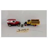 COCA-COLA 600 LIBERTY CLASSICS FORD MODEL A BANK, ERTL COCA-COLA 1931 HAWKEYE BANK