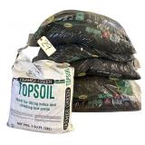 5 BAGS OF VIGORO PREMIUM BLACK MULCH 2.0 CU. FT./BAG, PARTIAL BAG OF TOPSOIL