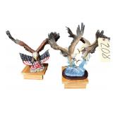 2 AMERICAN BALD EAGLE STATUES
