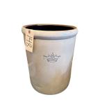 NO. 12 (LARGE 12 GALLON) CROWN MARKING CROCK - SMALL PIECE OF VENEER MISSING AT BOTTOM, LIGHT SCRATCHING