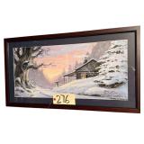 “FADING LIGHT” BY LEE ROBERSON 1999 FRAMED AND MATTED SIGNED PRINT #42/50 - APPROX. 10.75” X 23.75” VIEWING AREA