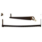 TWO ANTIQUE CROSS CUT SAWS