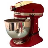 RED ARTISAN KITCHENAID STAND MIXER