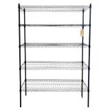 WIRE SHELVING UNIT WITH 5 SHELVES - CONTENTS NOT INCLUDED
