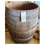 ANTIQUE WOOD OAK RAIN BARREL