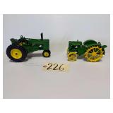 JOHN DEERE G ERTL DIE-CAST MODEL TRACTOR, JOHN DEERE “STEEL WHEEL” DIE-CAST MODEL TRACTOR