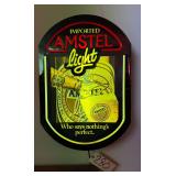 VINTAGE AMSTEL LIGHT LIGHTED BEER SIGN