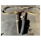 TWO RECURVE BOWS AND TWO ARROW SETS WITH QUIVER