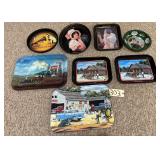 7 METALLIC COCA-COLA TRAYS, VICTOR METALLIC TRAY