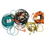 ASSORTMENT OF EXTENSION CORDS, 2 EXTENSIONS WITH 3 PLUGS