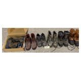 6 PAIRS OF MEN’S SIZE 11 BOOTS: WOLVERINE WATERPROOF NEW WITH TAGS, IRISH SETTER NEW IN BOX, CABELA’S, 2 GORE-TEX THINSULATE, HERMAN SURVIVORS