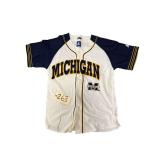 STARTER UNIVERSITY OF MICHIGAN SIZE MEDIUM VINTAGE BASEBALL JERSEY
