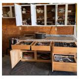 LARGE LOT OF ELECTRICAL SUPPLIES: WIRE, COPPER, BREAKERS, PLUGS, PLUG COVERS, LIGHTS AND OTHER ASSORTED ELECTRICAL SUPPLIES