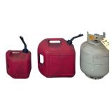 BLITZ 2-GALLON GAS TANK, BLITZ 5-GALLON GAS TANK, PROPANE TANK