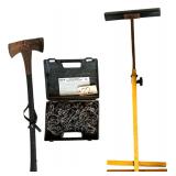 SECURITY CHAIN COMPANY QUIK GRIP TIRE CHAINS, DUAL-BIT AXE, SHOP ROLLER