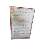 “HOW TO BE AN ARTIST” SIGN APPROX. 35” X 23.25”