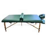 STRONGLITE MASSAGE TABLE LIKE NEW COMPLETE W/ FACE REST, BOLSTER, TOWELS, AND SHEETS