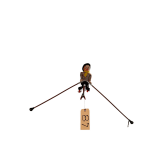 VINTAGE BALANCING CLOWN TIGHTROPE TOY