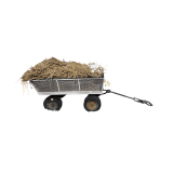 METAL GARDEN DUMP CART APPROX. 42” X 22” INNER DIMENSIONS