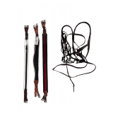 4 SADDLE GIRTHS, SET OF REIGNS W/ BIT