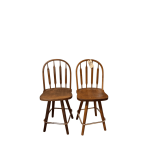 2 WINDSOR STYLE SWIVEL BARSTOOLS - APPROX. 22.5” SEAT HEIGHT