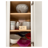 PARTIAL ROLLS OF ALUMINUM FOIL, PARCHMENT PAPER, PLASTIC SPOONS, PLASTIC WARES, ASSORTED COLANDERS, ETC.