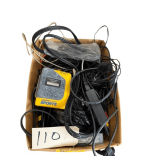 VINTAGE SONY WALKMAN SPORTS AM/FM RADIO W/ BOX OF ASSORTED CORDS