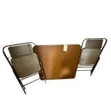 SAMSONITE 33.5” SQUARE CARD TABLE W/ 2 CHAIRS