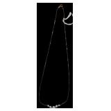 14K Yellow Gold Necklace w/ pearl type stones; app. 16 inches long; app. 1.06 grams