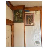 2 VINTAGE FRAMED MILITARY-THEME PRINTS: “HIS COUNTRY