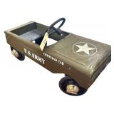 VINTAGE PRESSED STEEL U.S. ARMY COMMAND CAR PEDAL CAR