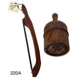 SMOKY MOUNTAIN BOW KNIFE, HANDCRAFTED IN USA, FOR BREAD AND MEATS; VINTAGE BUTTER MOLD