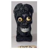 VINTAGE ZOMBIE-HEAD DECOR WITH GOOGLY EYES AND LARGE MOUTH, APPROX. 11" TALL; MINOR IMPERFECTIONS
