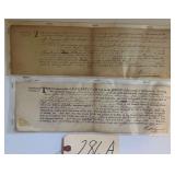 2 COMMONWEALTH OF PENNSYLVANIA NOTES DATED 1780 IN PLASTIC HOLDERS