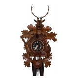 LARGE VINTAGE HEAVILY CARVED HUNTER
