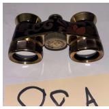 VINTAGE BINOLUX OPERA GLASSES WITH ORNATE IRIDESCENT TRIM