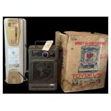 TOYOKUNI KEROSENE HEATER; DURACRAFT ELECTRIC HEATER; DELONGHI RADIANT HEATER