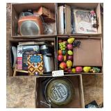 5 BOX LOTS TO INCLUDE NUWAVE OVEN, OTHER KITCHEN ITEMS, PLASTIC FRUIT, LADIES