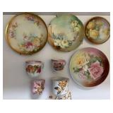 VINTAGE BAVARIAN PLATES, GERMAN MUSTACHE MUG, FRENCH PLATE, MUG WITH ROSES, CHILD