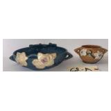 2 PIECES THAT APPEAR TO BE VINTAGE "ROSEVILLE" REPRODUCTIONS